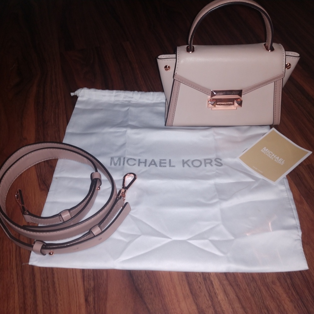 Michael Kors Whitney Crossbody - Soft pink/gold